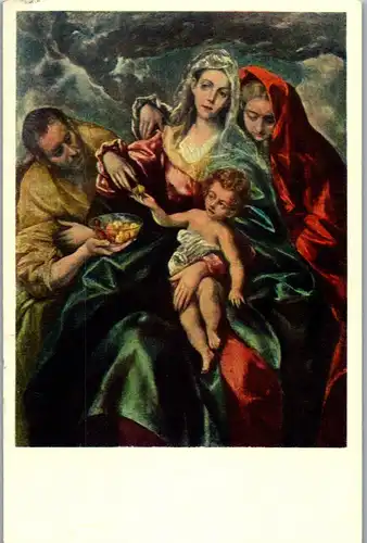 34578 - Künstlerkarte - El Greco , Die Heilige Familie - nicht gelaufen