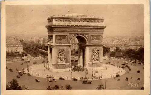 34601 - Frankreich - Paris , Arc de Triomphe , La Place de l'Etoile - gelaufen