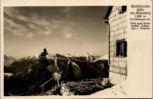 34606 - Niederösterreich - Obersberg bei Schwarzau im Gebirge , Waldfreundehütte , Blick gegen Sonnleitstein , Schneealpe u. Gamseck - nicht gelaufen