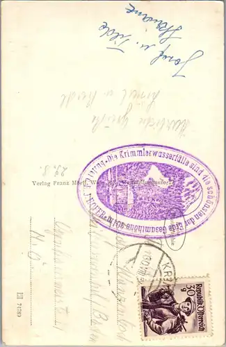 34629 - Salzburg - Krimmler Wasserfälle - gelaufen 1954