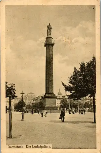 34652 - Deutschland - Darmstadt , Die Ludwigsäule - nicht gelaufen