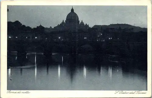 34661 - Italien - Rom , Roma die notte , S. Pietro dal Tevere - gelaufen 1991