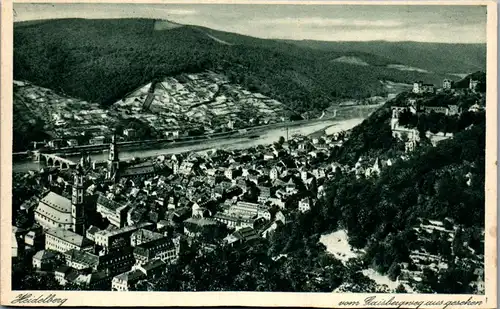 34670 - Deutschland - Heidelberg vom Gaisbergweg aus gesehen - nicht gelaufen