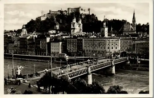 34681 - Salzburg - Staatsbrücke Altstadt und Salzach - gelaufen