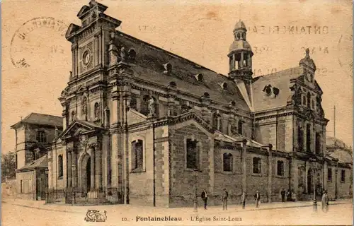 34683 - Frankreich - Fontainebleau , L'Eglise Saint Louis - gelaufen 1937