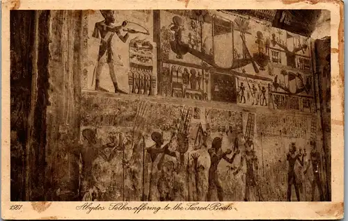 34697 - Ägypten - Abydos , Sethos offering to the Sacred Boats - nicht gelaufen