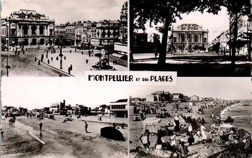 34749 - Frankreich - Montpellier et ses Plages , Palavas , Carnon , Mehrbildkarte - nicht gelaufen