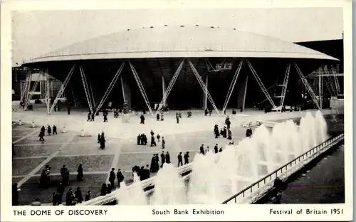 34756 - Großbritannien - London , The Dome of Discovery , Festival of Briatin 1951 , South Bank Exhibition - gelaufen 1951