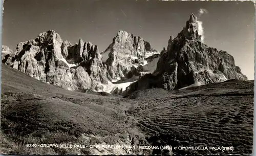34760 - Italien - Gruppo delle Pale , Cima Bureloni , Vezzana e Cimone Della Pala - gelaufen 1949