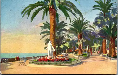 34773 - Künstlerkarte - Sanremo , San Remo , Giardini Imperatrice - gelaufen 1938