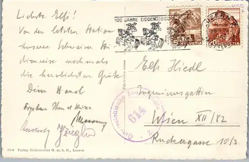 34780 - Schweiz - Luzern , Museggtürme mit Pilatus - gelaufen 1949