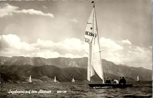 34785 - Oberösterreich - Segelsport auf dem Atteree , Segelboot - gelaufen 1969