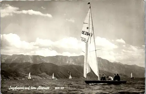 34789 - Oberösterreich - Segelsport auf dem Atteree , Segelboot - gelaufen 1969