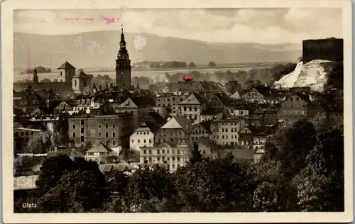 34790 - Polen - Glatz , Panorama - gelaufen 1932