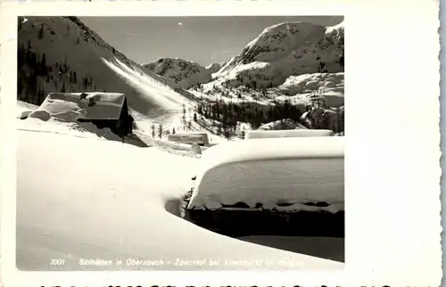 34803 - Salzburg - Altenmarkt im Pongau , Zauchental , Skihütten in Oberzauch - gelaufen 1961