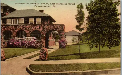 34811 - USA - Pennsylvania , Punxsutawney , Residence of David F. Brown , East Mahonig Street - nicht gelaufen