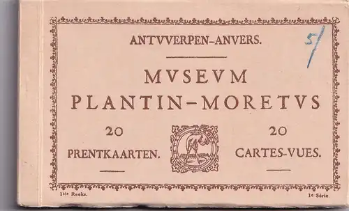 34817 - Belgien - Antwerpen , Anvers , 20 Ansichtskarten Plantin Moretus - nicht gelaufen