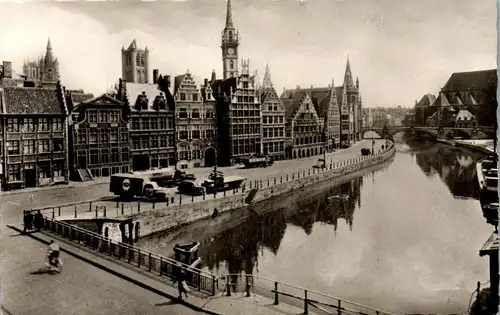 34840 - Belgien - Gent , Gand , Quai aux Herbes , Graslei - nicht gelaufen