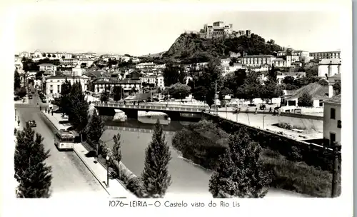 34846 - Portugal - Leiria , O Castelo visto do Rio Lis - nicht gelaufen