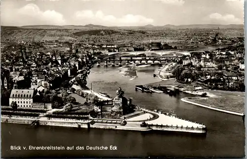 34848 - Deutschland - Ehrenbreitstein , Koblenz , Blick auf das Deutsche Eck - nicht gelaufen