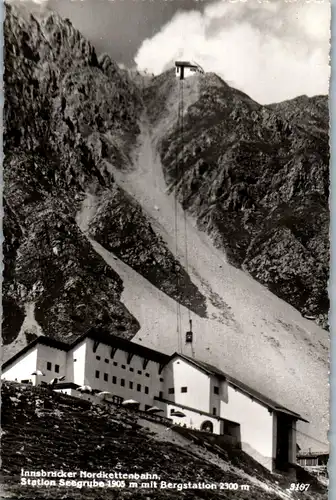 34851 - Tirol - Innsbrucker Nordkettenbahn , Station Seegrube mit Bergstation - nicht gelaufen