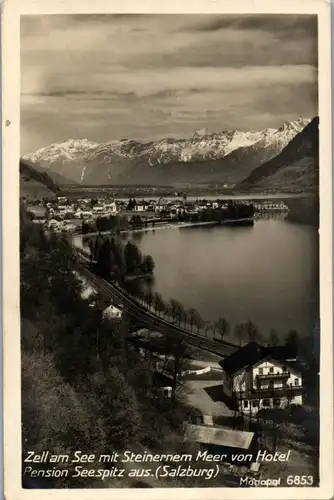 34889 - Salzburg - Zell am See mit Steinernem Meer von Hotel Pension Seespitz aus - gelaufen 1927
