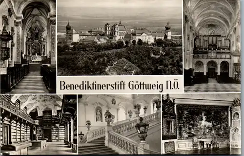 34900 - Niederösterreich - Göttweig , Benediktinerstift , Mehrbildkarte - nicht gelaufen