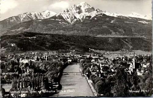 34908 - Tirol - Innsbruck gegen Süden mit Nockspitze - gelaufen 1951