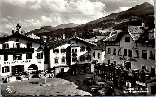 34920 - Tirol - St. Johann mit Kitzbühelerhorn , Gasthof z. Dampfl , Gasthof z. Bären - nicht gelaufen