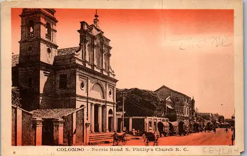 34937 - Sri Lanka - Colombo , Norris Road S. Phillip's Church - nicht gelaufen