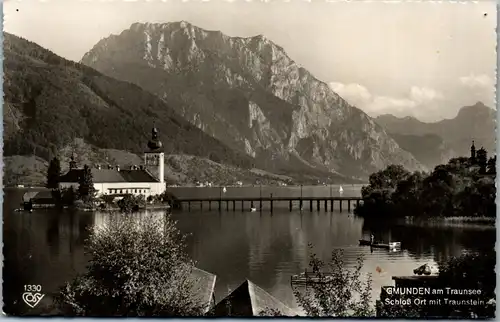 34944 - Oberösterreich - Gmunden am Traunsee , Schloß Ort mit Traunstein - nicht gelaufen