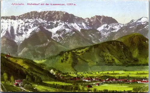 34954 - Oberösterreich - Micheldorf mit der Kremsmauer , Phyrnbahn - gelaufen 1943
