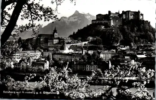 34960 - Salzburg - Salzburg mit Nonnberg gegen den Untersberg - gelaufen 1962