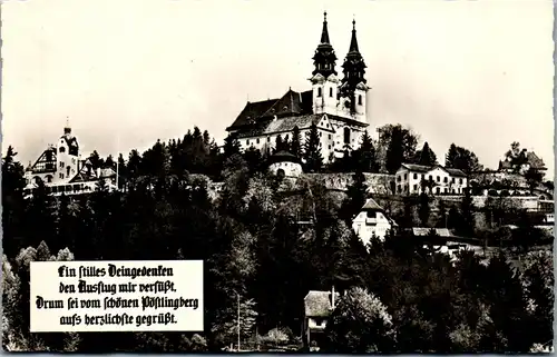 34969 - Oberösterreich - Gruß vom Pöstlingberg - gelaufen 1957