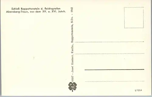 34984 - Niederösterreich - Schloß Rappottenstein im Kamptal - nicht gelaufen 1942