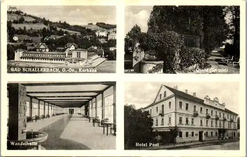 35010 - Oberösterreich - Bad Schallerbach , Kurhaus , Wandelhalle , Quelle , Hotel Post - gelaufen 1965