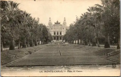 35021 - Monaco - Monte Carlo , Place du Casino - gelaufen 1907
