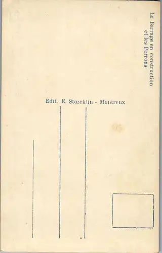 35023 - Schweiz - Forces Motrices de Barberine , Le Barrage en construction et les Perrons - nicht gelaufen