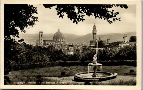 35025 - Italien - Firenze , Panorama dal giardino di Boboli , Bobolisgarten - nicht gelaufen