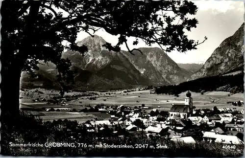 35045 - Steiermark - Gröbming mit Stoderzinken , Panorama - gelaufen 1973