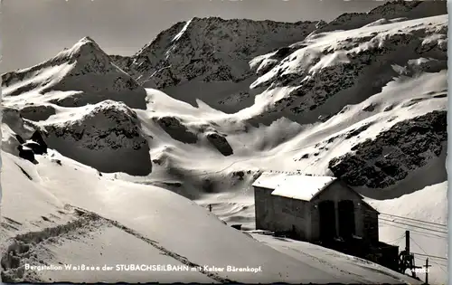 35059 - Salzburg - Bergstation Weißsee der Stubachseilbahn mit Kalser Bärenkopf - nicht gelaufen 1955