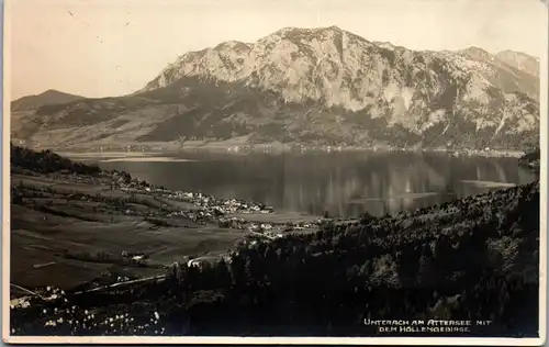 35081 - Oberösterreich - Unterach am Attersee mit dem Höllengebirge - gelaufen 1931