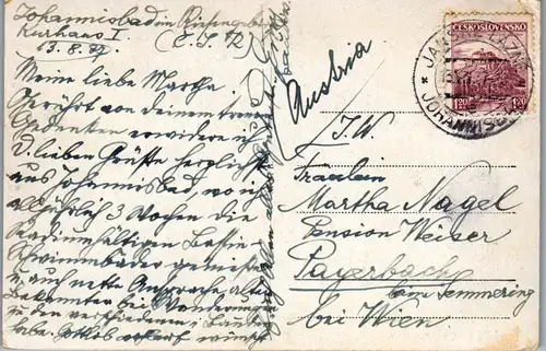 35105 - Tschechische Republik - Janske Lazne v Krkonosich , Johannisbad im Riesengebirge - gelaufen 1937