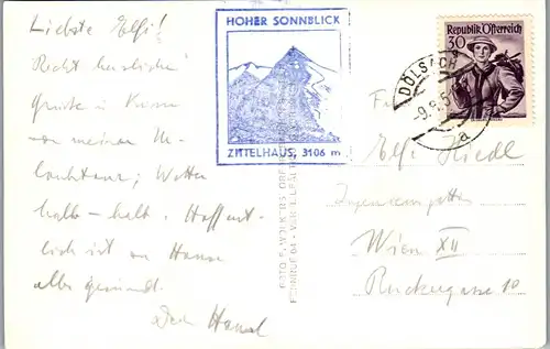 35171 - Salzburg - Rauris , Rojacher Hütte m. Sonnblick - gelaufen 1951