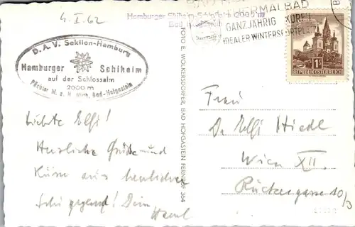 35175 - Salzburg - Bad Hofgastein , Hamburger Schiheim auf der Schlossalm - gelaufen