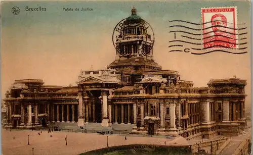 35185 - Belgien - Bruxelles , Brüssel , Palais de Justice - gelaufen 1914