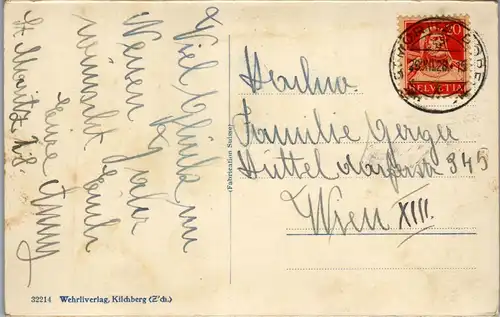 35187 - Schweiz - St. Moritz , Chantarella , Skifahrer - gelaufen 1928