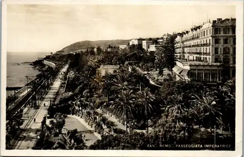 35188 - Italien - San Remo , Passeggiata Imperatrice - gelaufen 1940