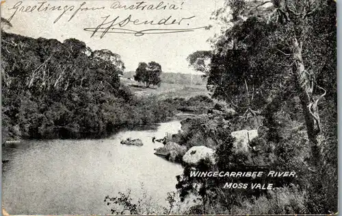 35202 - Australien - Moos Vale , Wingecarribee River - gelaufen 1908