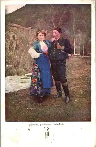 35208 - Tracht - Österreich , Niederösterreich , Puchberg , Puchberger Volkstracht - gelaufen 1912